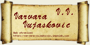 Varvara Vujašković vizit kartica
